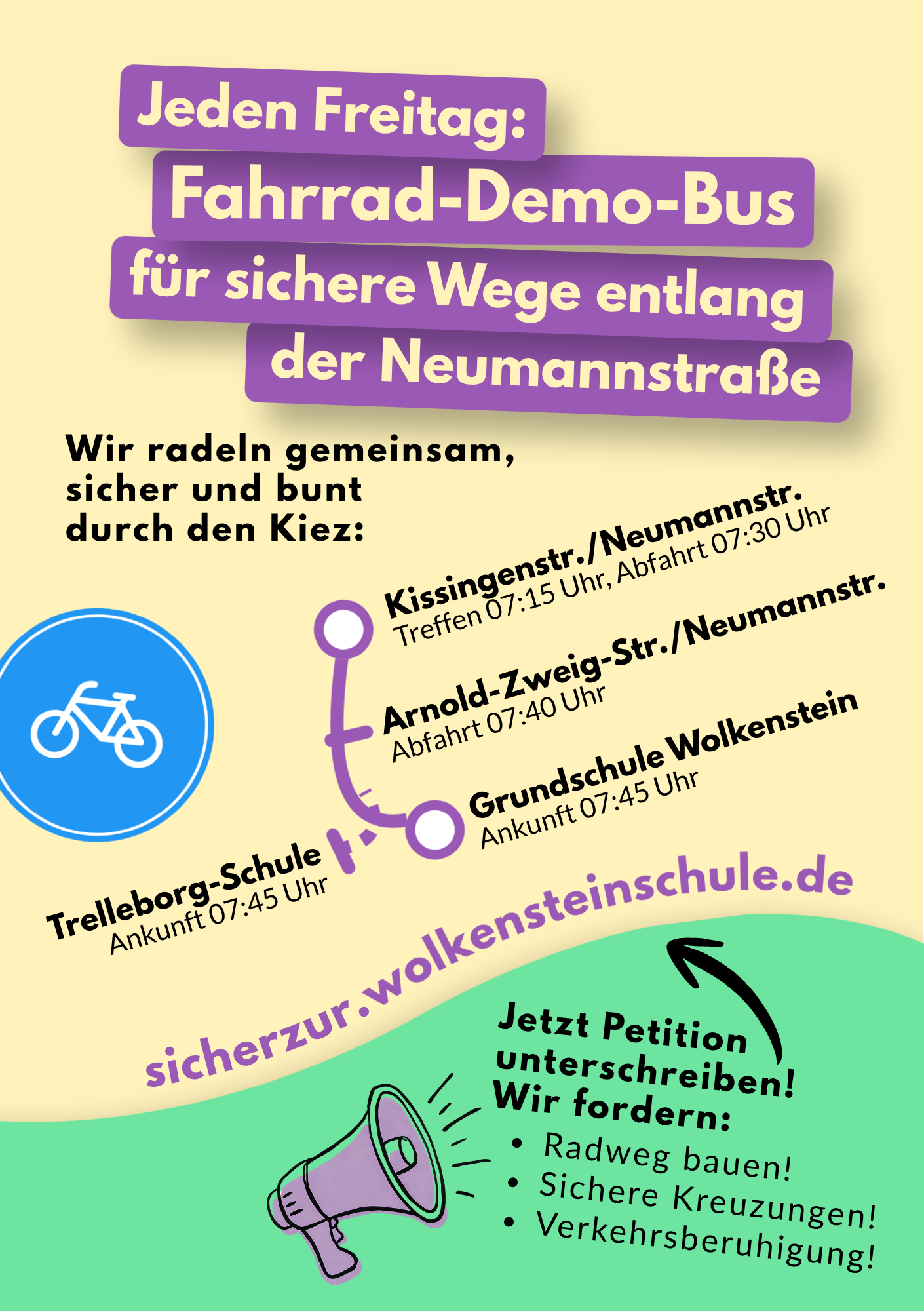 Unsere Petition startet durch – und nach den Herbstferien radeln wir wieder
